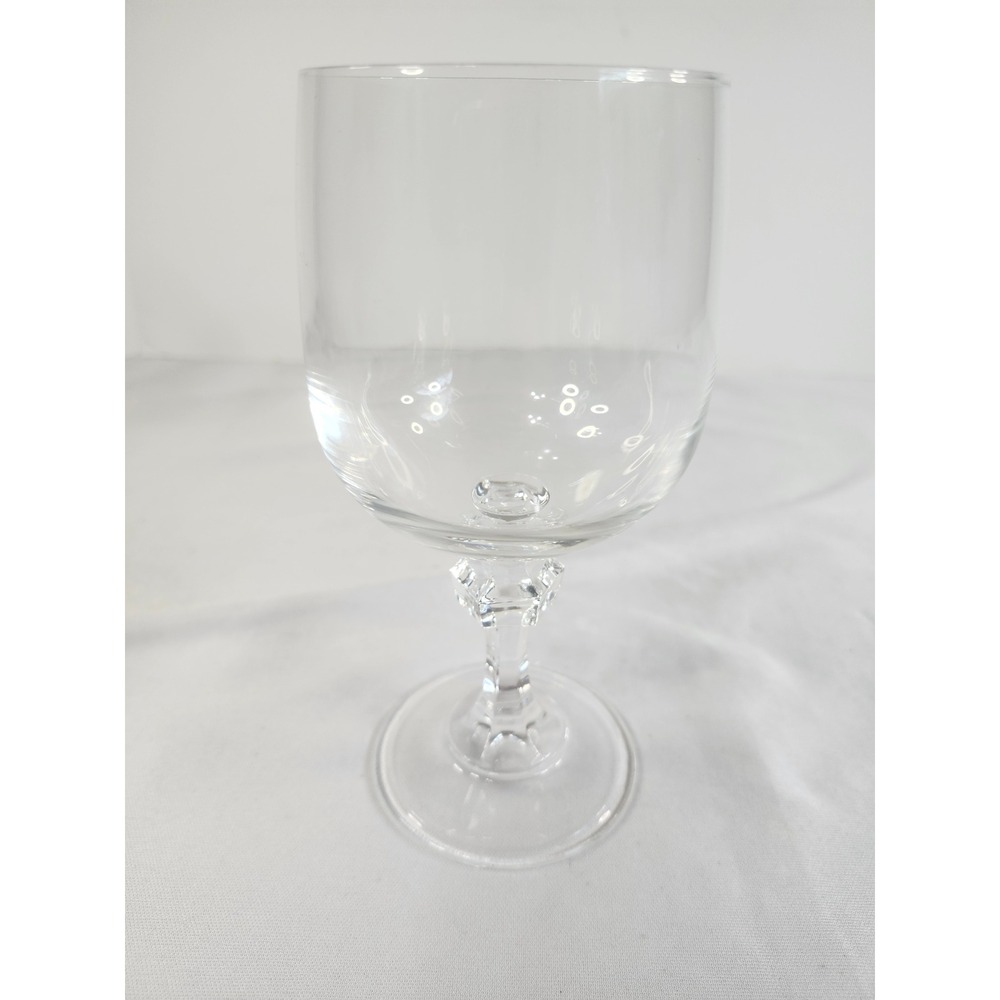 Cristal D'Arques Paris Royal Water Goblet Wine Glass 8oz Clear Hexagonal Stem